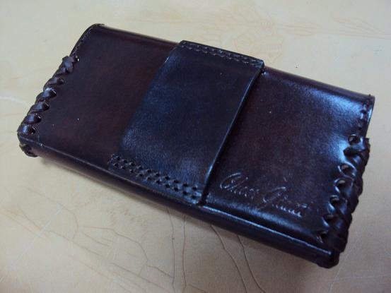 巧將手工皮件iphone6 HTC NOKIA腰掛式手機皮套可訂圖案及顏色Cellphone leather cover