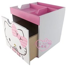 ♥小花花日本精品♥Hello Kitty 木質單抽手機架收納盒~3