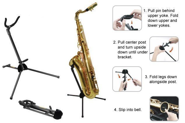 【現代樂器】現貨！Hercules 海克力斯DS432B 次中音薩克斯風架 Tenor Sax Stand