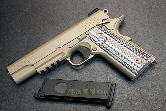 【翔準軍品AOG】SRC 柯爾特M45A1 CO2(淺沙) M1911終極改型 美國海軍陸戰隊配槍 R-GB-0732