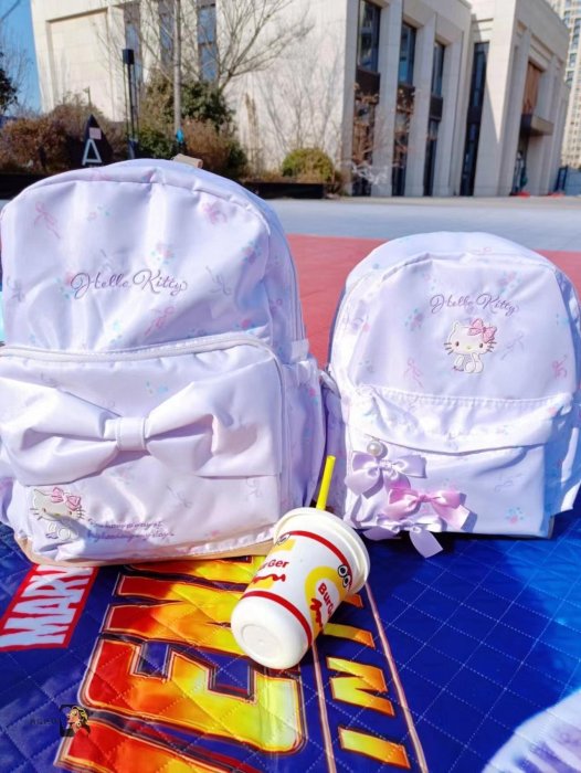 日本三麗鷗兒童卡通上學可愛開學季書包雙肩包kitty美樂蒂13011-西瓜鈣奶