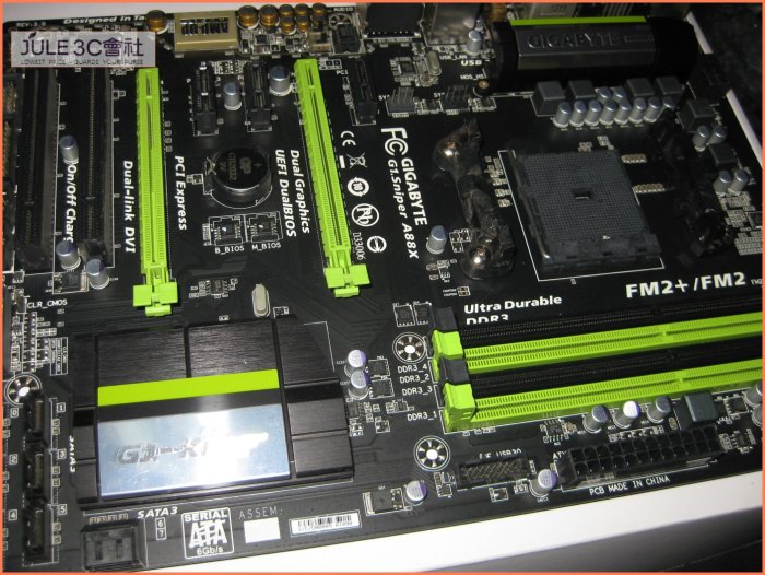 JULE 3C會社-技嘉 G1 Sniper A88X A88/DDR3/Killer系列/良品/ATX/FM2 主機板