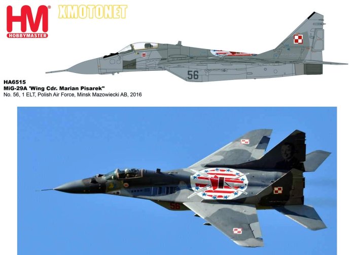 【魔玩達人】1/72 HM HA6515 MiG-29A 米格29 戰鬥機 波蘭空軍 二戰王牌飛行員塗裝【新品特價】