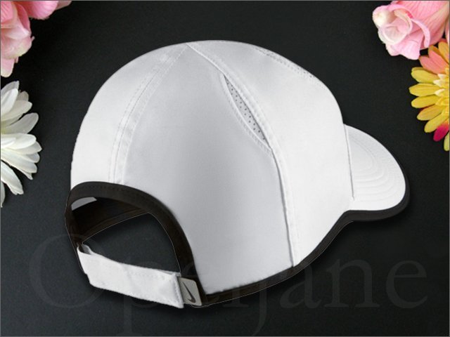 Nike Baseball Hat Cap 耐吉輕薄白棒球帽網球帽遮陽帽高爾夫球帽可調整帽圍慢跑透氣夏日防曬防紫外線帽子