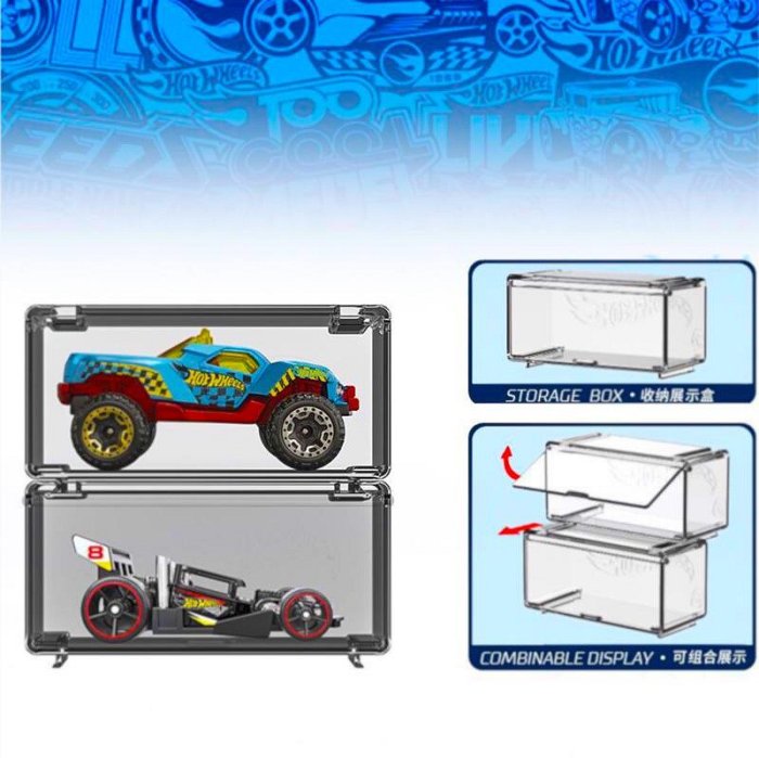 全新現貨 Hot Wheels 風火輪 官方授權 展示盒 每組五入 透明款 1/64 多美 美捷輪 通用