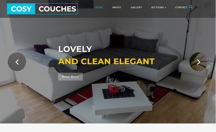 Cosy Couches an Interior 響應式網頁模板、HTML5+CSS3、網頁設計  #17096