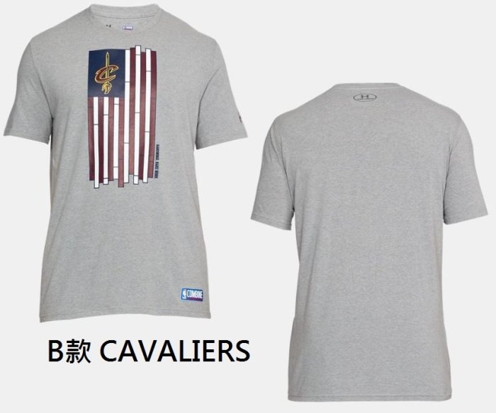 日本 UA x NBA Court Flag T恤 短袖棉T 籃球短T UNDER ARMOUR 能量棉T 運動上衣