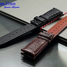 【時間探索】 全新 IWC 軍錶摺疊扣專用特仕款錶帶鱷魚皮款 (  22mm.21mm.20mm )