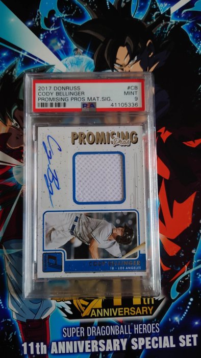 2017 DONRUSS CODY BELLINGER AUTO PSA 9 鑑定卡 球衣簽名卡 東山再起獎 小熊 道奇