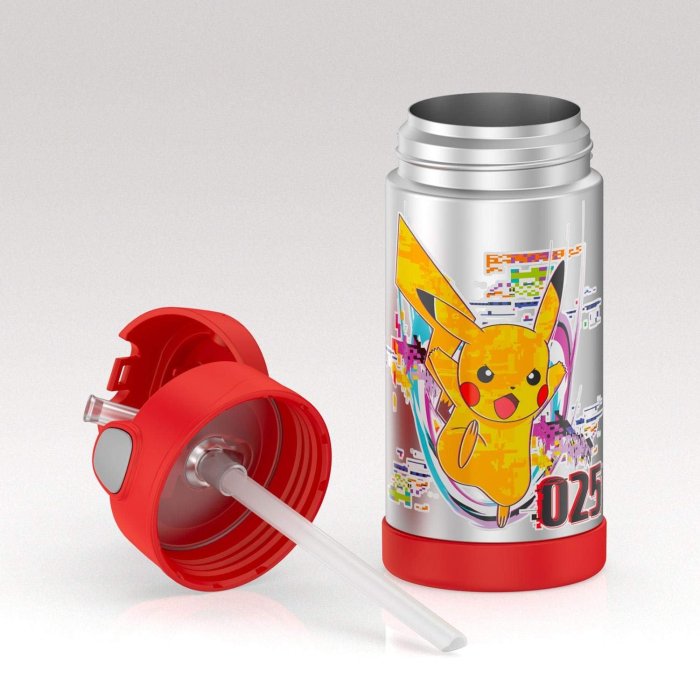 現貨 美國 THERMOS 膳魔師 Pokemon 寶可夢 不鏽鋼吸管式水壺 保溫杯 保冷杯 兒童水壺 保溫瓶