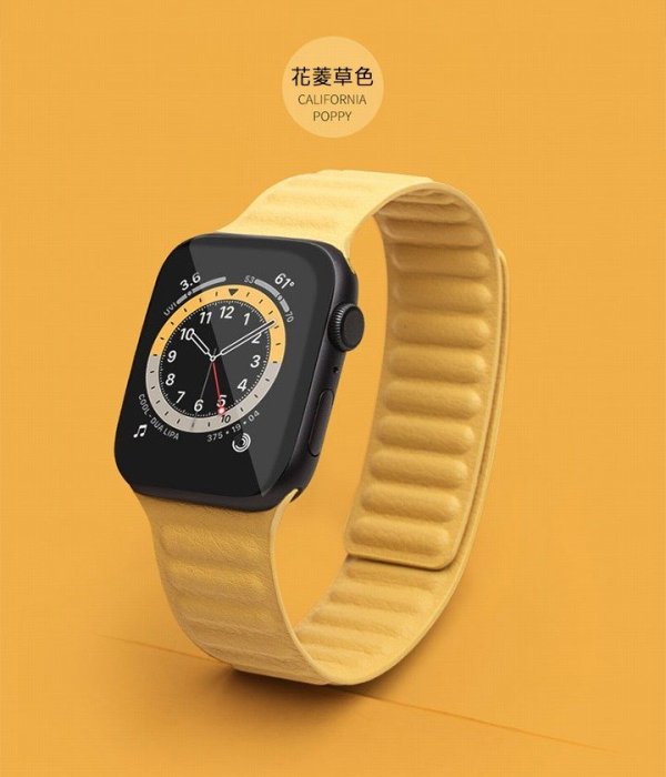真皮製鏈式錶帶  簡便拆裝耳扣 真皮錶帶 QIALINO 洽利 Apple Watch 38mm/40mm