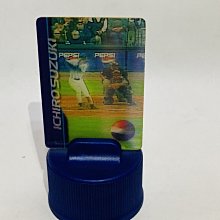 貳拾肆棒球-絕版品！日本帶回 美國職棒大聯盟MLB鈴木一朗ichiro 球員卡造型PEPSI瓶蓋板/3