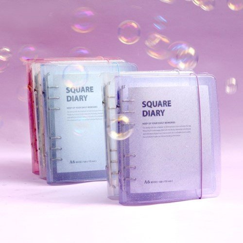 ❅PAVEE❅ 韓國Jamstudio~ Square Diary A6 Wide 光彩閃耀 寬版活頁萬年萬用手冊手帳