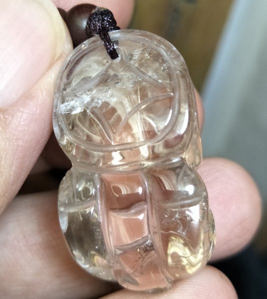 鈦晶龍龜 17克 33X18X17mm 招財 擋煞  淨透晶體鈦晶戰龜