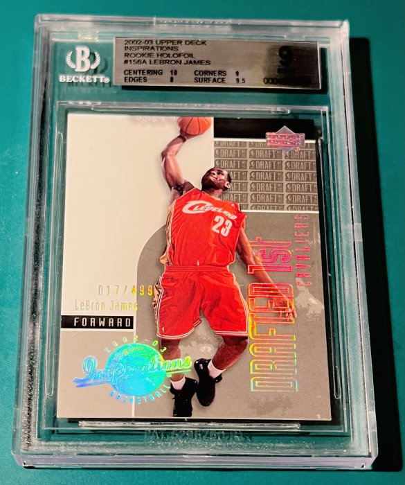 02-03 UD Inspirations BGS 9 LeBron Jame RC HOLOFOIL 限量前