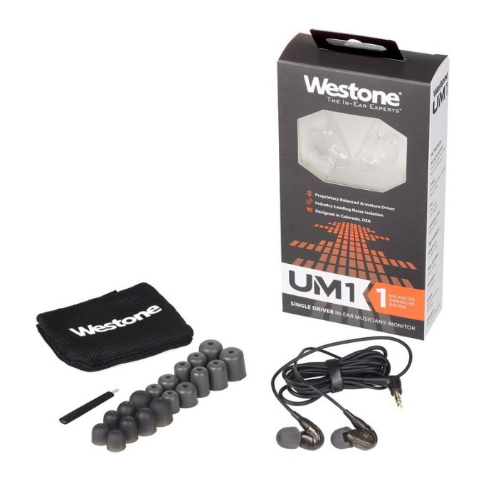 ♪♪學友樂器音響♪♪ Westone UM1 耳道式 監聽耳機 入耳式 可換線 公司貨