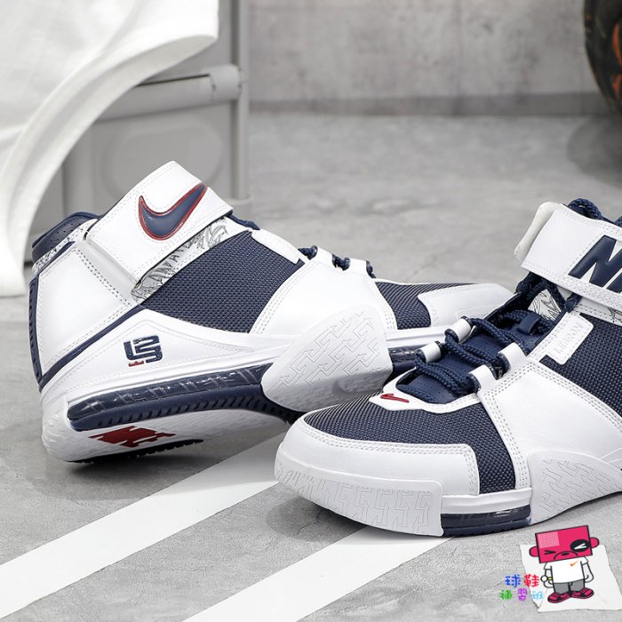 球鞋補習班NIKE ZOOM LEBRON 2 USA 白藍復刻籃球鞋詹皇奧運美國隊