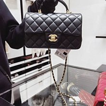 Chanel AS2431 mini flap bag top handle 提把 CF 黑