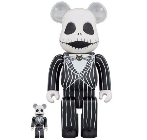 (全新未拆) 暴力熊 BE@RBRICK 100％+400% Jack Skellington 聖誕夜驚魂 骷髏傑克