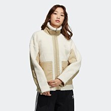 南◇2021 10月 ADIDAS SHERPA BIKER 外套 HC6603 米白卡其 毛料 保暖 立領 休閒外套