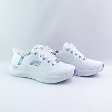 Skechers 150066WWBL 女休閒鞋 Arch Fit 2.0 寬楦 白/藍【iSport愛運動】