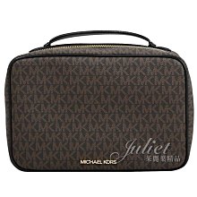 【茱麗葉精品】全新商品 MICHAEL KORS 專櫃商品 JET SET 旅用挂勾式萬用/化妝包.深咖 現貨