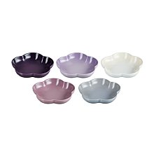 【 LE CREUSET】花型盤(中)5入-葡萄紫/錦葵紫/藍鈴紫/迷霧灰/蛋白霜.特價4180元.竹北可面交.可超取