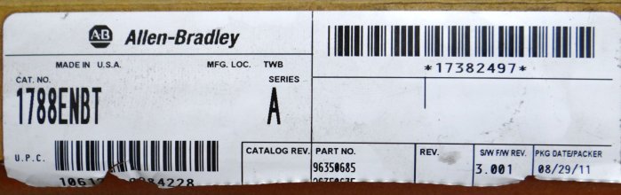 ALLEN-BRADLEY 1788ENBT 網路通訊模組 PLC FlexLogix Ethernet