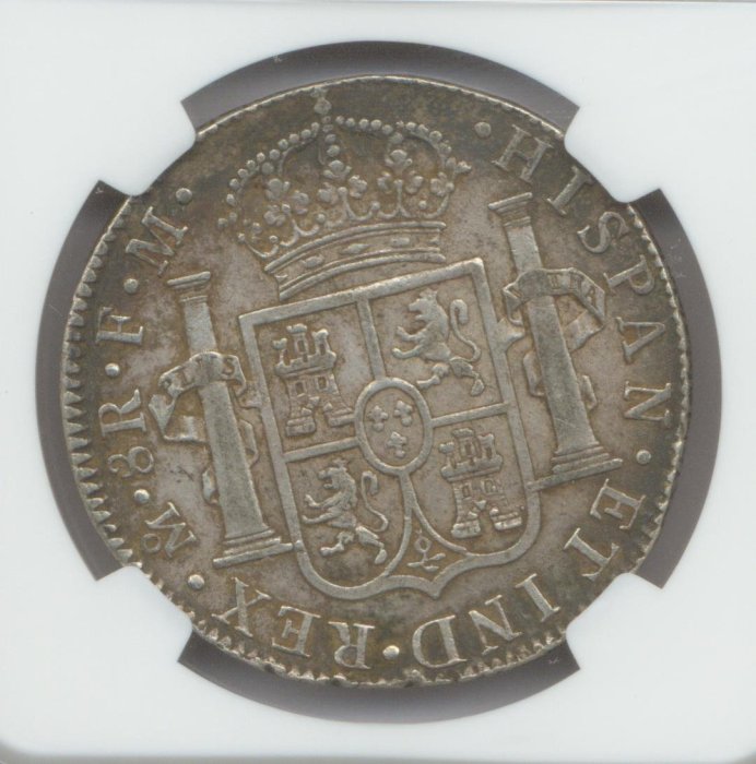 1789年墨西哥老銀(工半銀元少)NGC-VF30