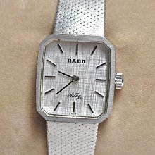 《寶萊精品》RADO 雷達銀白方型手動女子錶