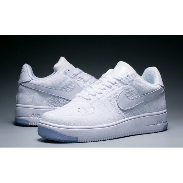 【正品】Nike Air Force 1 Flyknit 白 純白 編織 飛線 低筒 空軍一號 男女鞋 跑步鞋