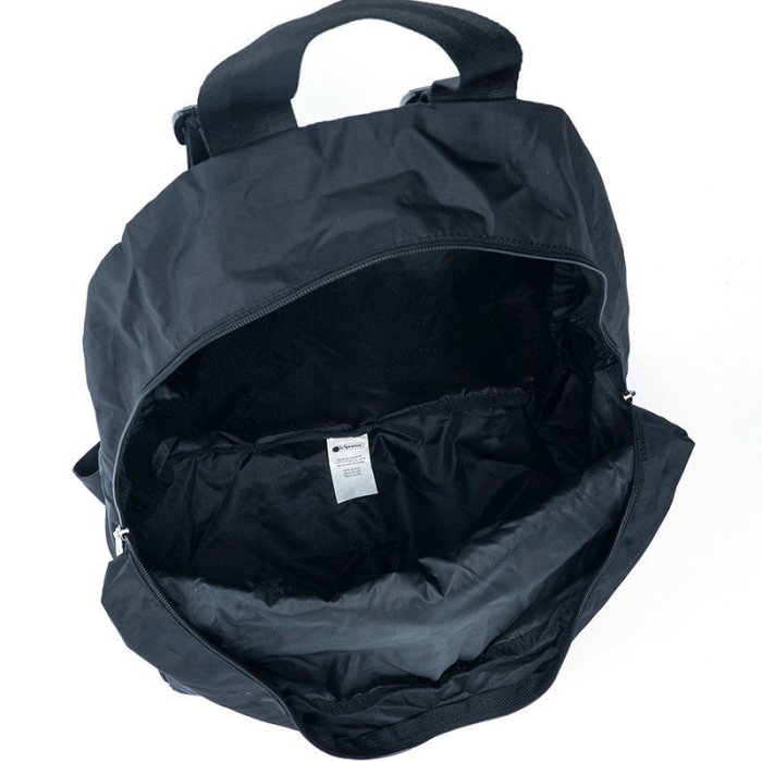 LeSportsac 3552 黑色 未來超輕系列便攜式可收納摺疊包 防潑水 旅行購物後揹包 後揹包 書包