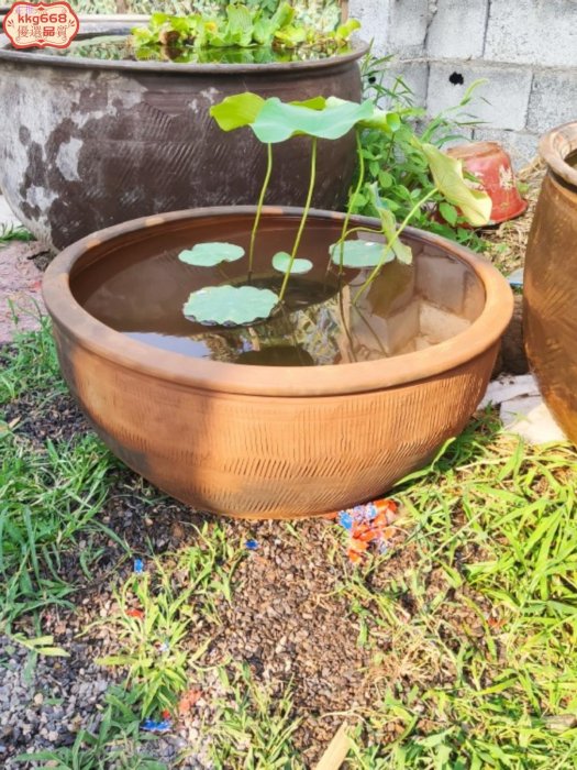 花盆 盆栽 水泥盆 花器 大花盆 水泥花盆老北京金魚盆土陶水泥缸養荷花睡蓮造景花園黑風非陶瓷大水缸