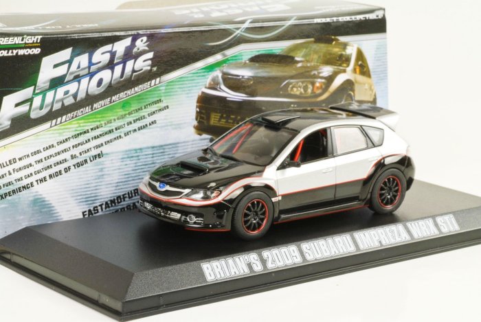 【現貨特價】玩命關頭 布萊恩 1:43 Subaru Impreza WRX STi Fast and Furious