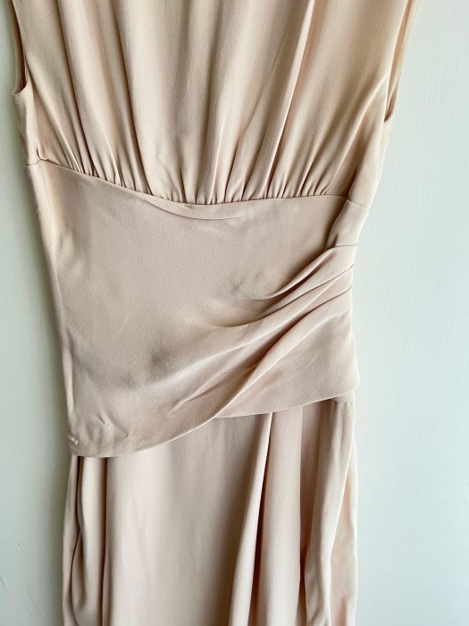 giambattista valli 義大利製造 42號 正品近新 絲質優雅洋裝 晚宴 派對 裸色洋裝