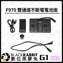 數位黑膠兔【 228 G1 F970 雙通道不斷電電池座 】BLF19 FZ100 F970 攝影機 錄影機 電量顯示