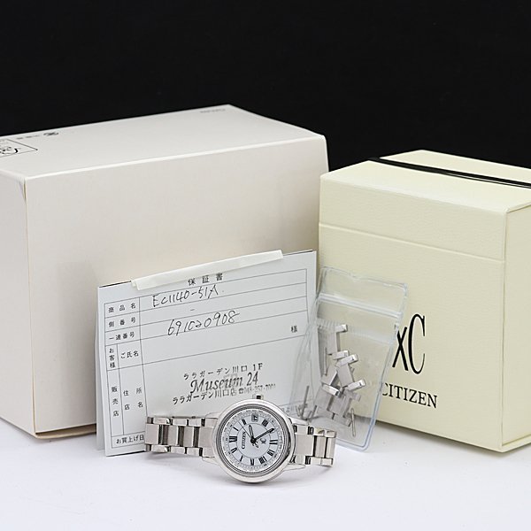 【精品廉售/手錶】Citizen XC星辰 光動能電波女腕錶* H240-T022472*佳品*日本精品*附廠盒/5錶節