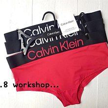 ☆【CK女生館】☆【Calvin Klein logo織帶素色平口內褲】☆【CKGU003E7】(M)三件組