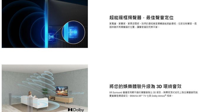 《三禾影》SONY XRM-75X95L 4K Mini LED 液晶顯示器 日本製造【另有XRM-85X90L】