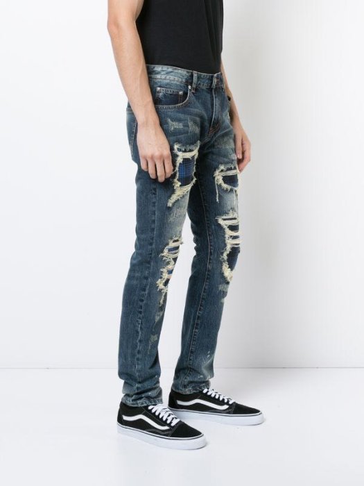 God's Masterful Children distressed skinny jeans 男仿舊緊身單寧褲 限時折扣代購中