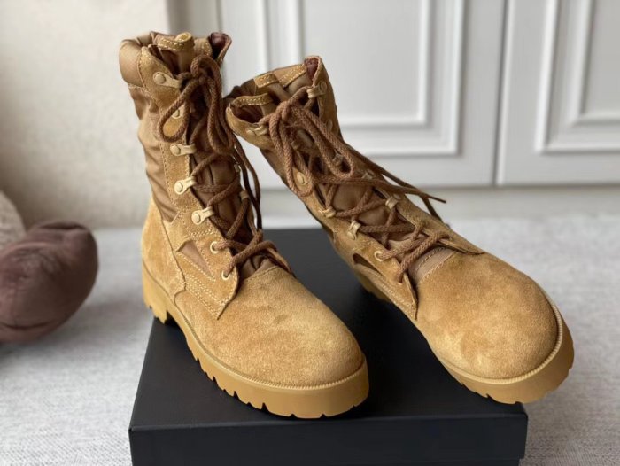 真皮黃靴DANDT時尚絲光牛反絨真皮戰鬥短靴（22 JAN 5287730242） 同風格請在賣場搜尋TUB或外銷女鞋