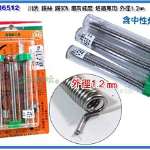 =海神坊=台灣製 CHUANN WU CF-1512 1.2mm 錫絲 最高純度錫60% 電烙鐵專用 含焊接素 2pcs