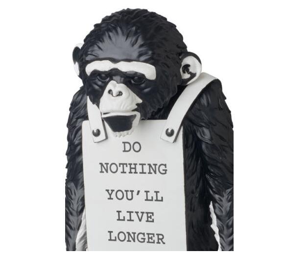 【現貨】Banksy Monkey潮牌班克斯西猩猩猴子金剛雕塑擺件潮流卡通