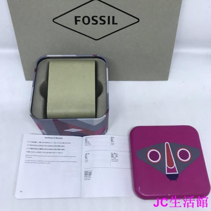 原廠美國 化石Fossil Grant 皮革計時錶—藍色 FS4835-雙喜生活館