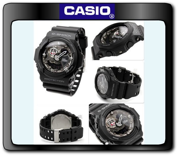 【卡西歐概念館】G-SHOCK BIG G系列13'01 GA-300 (黑) 錶盤金屬齒輪 鏤空指針 超大表