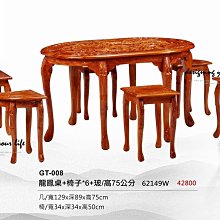 【設計私生活】柚木全實木龍鳳桌+椅組-含玻璃(高75公分)(免運費)234