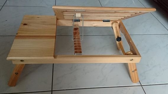 木質懶人摺疊桌 簡約品質佳 做工細緻 可調整角度和高度 電腦桌 懶人支架