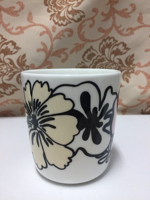 私人收藏絕版花色：芬蘭Marimekko 經典花色馬克杯_長生花_400ML