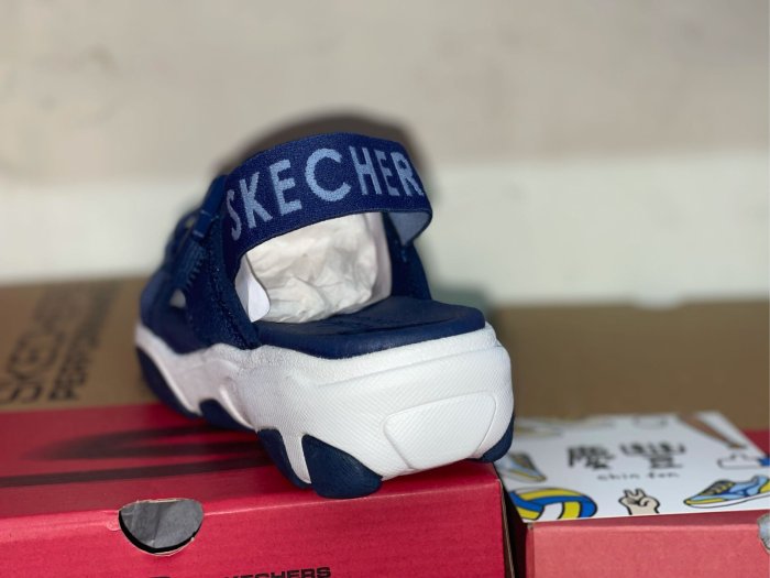 慶豐體育👟 SKECHERS 女休閒系列涼拖鞋 DADDY-O - 163051NVY 軟底  深藍色