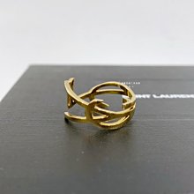 遠麗精品(板橋店)S3176 YSL OPYUM 金色LOGO戒指